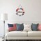 Patriotic Wooden Welcome Wreath, 4th of July Front Door Decor